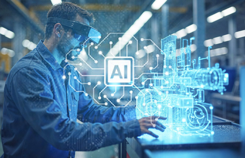 AI-powered manufacturing improving production efficiency, quality control, and smart factory operations