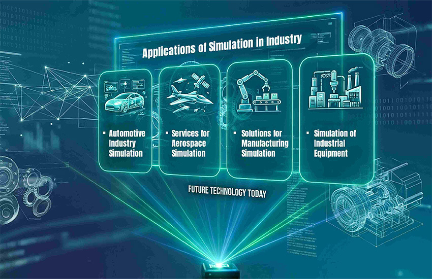 Industrial simulation applications for product development, performance testing, and manufacturing optimization