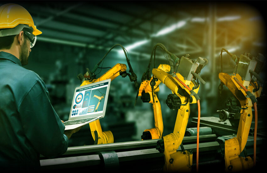 Industrial automation using AI for efficient production processes