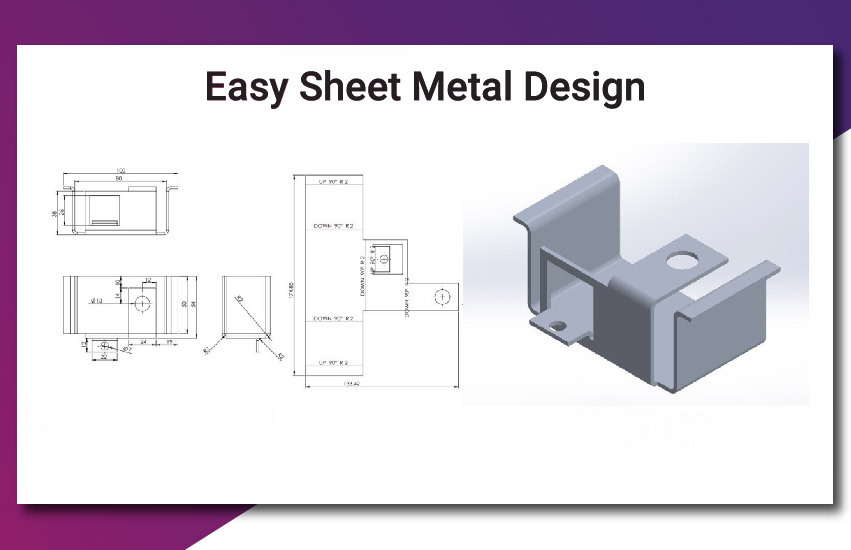 Easy sheet metal design using BricsCAD Mechanical for precise engineering