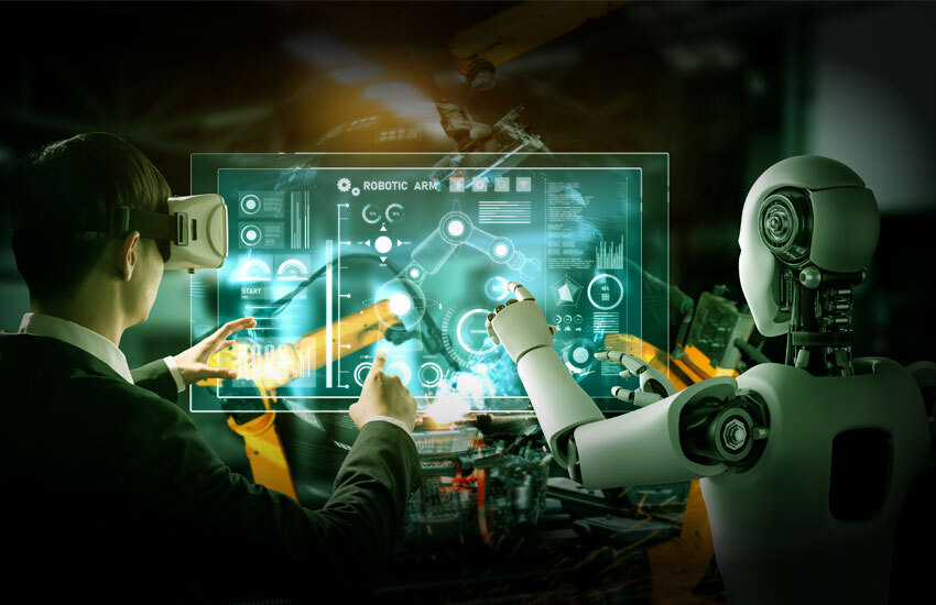 Smart manufacturing setup using AI technology and robotic automation