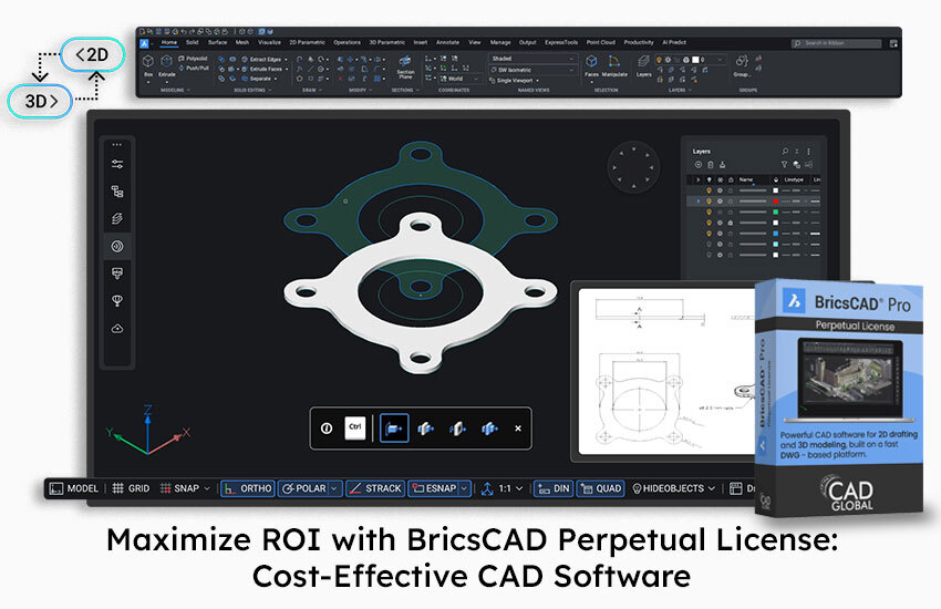 Maximize ROI with BricsCAD Perpetual License: Cost-Effective CAD Software