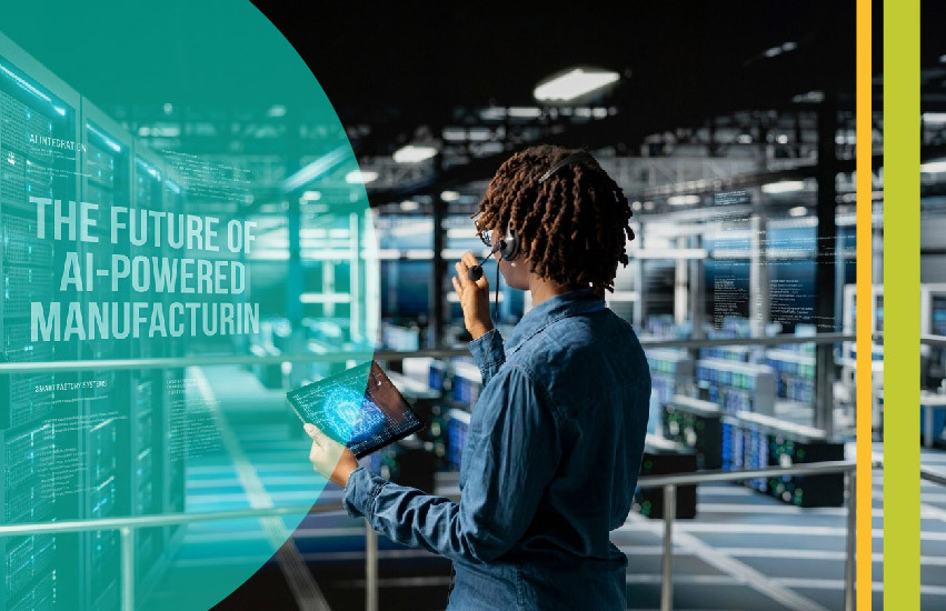 Future of AI-powered manufacturing with intelligent automation, predictive insights, and smarter production processes