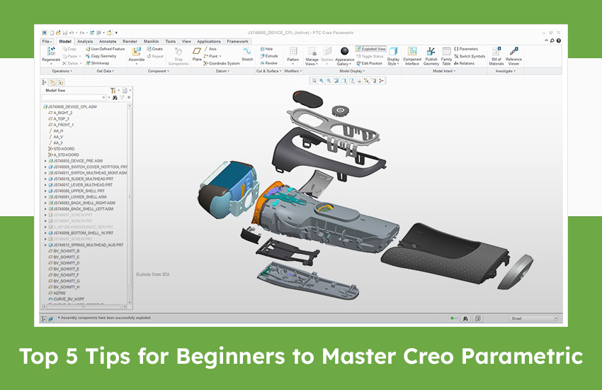 Top 5 Tips for Beginners to Master Creo Parametric