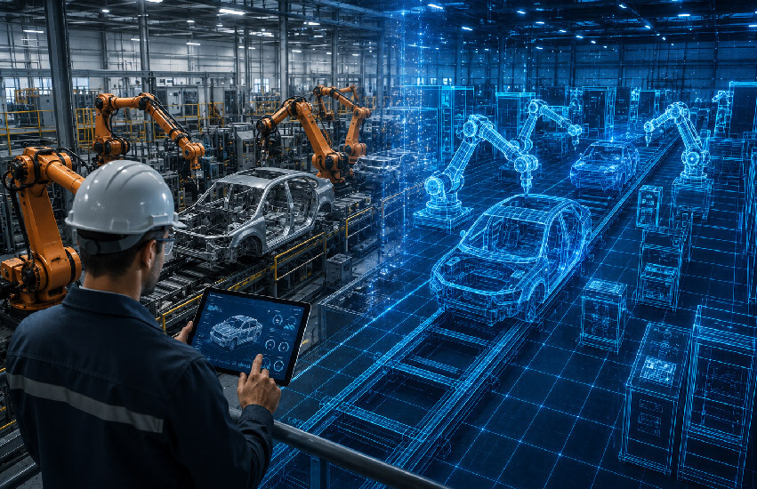 Digital twin in manufacturing providing real-time insights for process monitoring and operational optimization