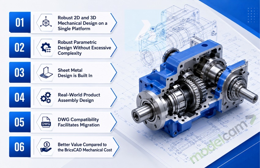 BricsCAD Mechanical for affordable 2D and 3D mechanical design