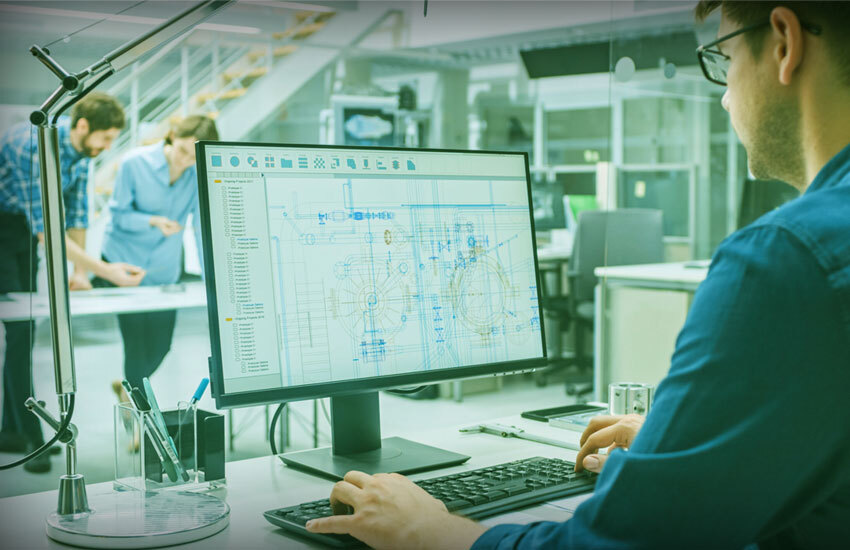 Industry professionals collaborating on CAD customization for efficient product development