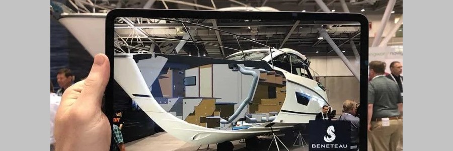 PTC's Digital Thread-powered AR experience allows customers to explore a customized Groupe Beneteau boat before it's even produced.