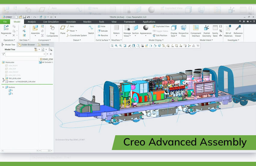 Advanced assembly modeling in Creo for complex engineering designs